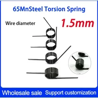 V-Shaped 65Mn Steel Helical Torsion Spring Helicaltorsio Ring Wire Diameter 1.5mm Angle 60 90 120 180 Degrees 1 Pieces