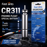 CR311 Lithium Battery 3V Pin Type for LED Fishing Float Night Luminous Bobber Fishing with Light Accessories 3mm