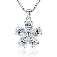 925 Silver Necklace Zircom for Women 18k Gold Plated Jewelry Sterling Silver Pendant Birthday Party Gift Jewelry