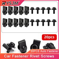 20PCS Car Body Bolts U-Nut Clip M6 Engine Cover Undertray Bumper Fender Liner Retainer Fastener Rivet Screws Auto Fastener