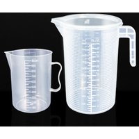 1000/5000ml Food grade Plastic Liquid Graduated Container Beaker Lidless Clear Thickened Restaurant Sustainable Measuring cups