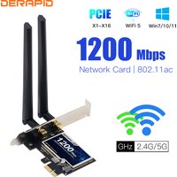 1200Mbps Wireless PCI-e Adapter 802.11ac Bluetooth 4,0 WiFi Wlan Karte 2,4G/5GHz Desktop Wifi PCI Express Adapter Für Win 7 10 11