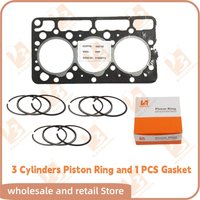 D850 For Kubota Cylinder Head Gasket 3 Cylinders Piston Ring 72*2HK+1.5+4mm Engine Spare Parts Overhaul Rebuild Kit