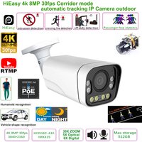 HiEasy 4K 8MP 30fps 30X ZOOM POE Kamera IP z Statystykami Przebiegu Osób, ONVIF, RTMP, Obsługa Kart SD, PTZ