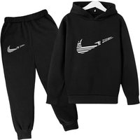 Children Hoodie Letters Sports Pullover 3-12Yrs Coat Sweatshirt+Pants Two-piece Set Boy Girl Toddler Clothes Leisure Fashion Set