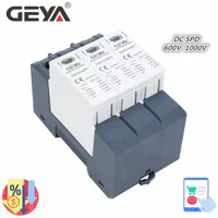 GEYA GSP9 Photovoltaic DC SPD 3P 600V 1000V 1500V 40KA Surge Protector Protective Device Lightning Protection Din Rail T1+T2