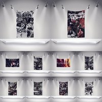 M-My Chemical Romances Flag Rock Music Band Banner HD Printing Tapestry Exhibition, Music Band Fans, Garage Decor