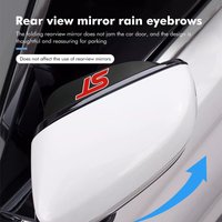 2pcs Carbon Car Rearview Mirror Rain Eyebrow Blocker Sun Visor For Ford ST Racing Performance Focus Mk2 Mk3 MK4 Fiesta Ranger