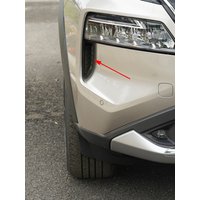 1Pair Chrome Front Bumper Headlight Lower Trim Air Vent Outlet Grille Cover For Nissan X-Trail XTrail T33 Rogue 2021 2022 2023