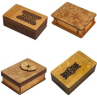 Dest Novelty Challenging Magic Wooden Secret Box Puzzle Logic Brain Teasers Wood Puzzles Game Gift for Adults