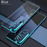 Luxury Plating Case For OPPO Reno 10 Pro Plus Transparent Soft Silicone TPU Back Cover For OPPO Reno10 Pro Shockproof Bumper