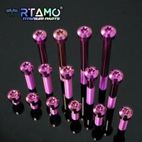 AliExpress RTAMO Gr5 Titanium Bolts M4 M5 M6 M8 Pink Color Torx Head Fit for Bicycle Motorcycle Motor Front Wheel Hub Modified Screw