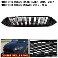 Car Front Bumper Centre Grill Panel Grille For Ford Focus MK3 S SE Hatchback ESTATE 2015 2016 2017 Honeycomb Mesh Front Grill