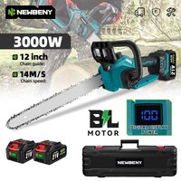 NEWBENY 12 Zoll 3000 W Bürstenlose Elektrische Kettensäge Protokollierung Säge Beschneiden Holzbearbeitung Garten Power Tool Für Makita 18 V Batterie pin