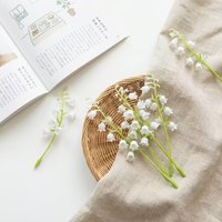 30/60pcs Artificial Lily of the Valley Flower Stem White Bell Faux Plastic Flower Gentle Elegant Romantic Style Symbol of Purity