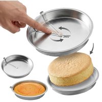 Stainless Steel Round Cake Mold Pan Easy Release Cake Tins Non-Stick for Baking Cheesecake, Chiffon, Birthday Cakes & Pies