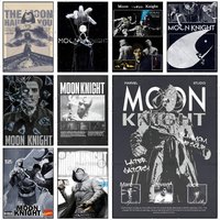 Anime Moon G-KnightS Poster Self-adhesive Art Waterproof Paper Sticker Coffee House Bar Room Wall Decor