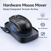 Hardware Mouse Mover with ON/OFF Switch, Driver-Free USB Mouse Movement Simulator to Keep Computer Screen Active