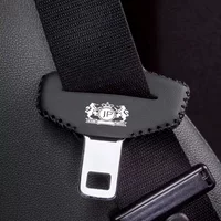 2pcs PU Leather Car Seat Belt Buckle Clip Cover Protector Anti-Scratch Case For VIP JP JUNCTION PRODUCE