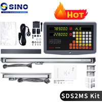 SINO Cost-effective SDS2MS 2 Axis DRO Set Digital Readout Display Scale Linear Grating Glass Ruler For Milling Machine Lathe