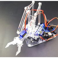 Ensemble complet 4 Dof, bras mécanique en acrylique non assemblé, SG90, manipulateur robotique, griffe pour Arduino, kit d'apprentissage DIY, jouet robot programmable
