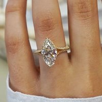 Women's 100% 925 Pure Silver Diamond-Studded Ring Waterdrop-Shaped AAA Zirconia Gemstone Jewelry