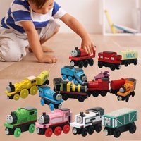 Thomas & Friends Wooden Railway Toy Train James Percy Skarloey Push-Along Wood Engine Rail Train For Children Boy Birthday Gifts
