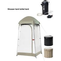 Portable Camping Shower Bathing Tent Outdoor Mobile Toilet Easy to Set up Lightweight Polyester Fiber Groundsheet Foldable De...