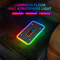 2/4 in 1 Car Floor Mat Ambient Light RGB LED Light App Control Customizable Interior Decorative Atmosphere Lamp Auto Accessories