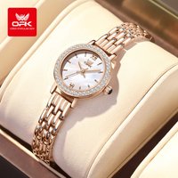 OPK 6063 Light Luxury Watch Women Small Round Dial Diamond Design Moonlight Original Quartz Movement Zircon Bracelet Watch