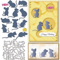 Mouse and Cheese Cutting Dies Cheese Die Cuts Cutting Embossing Templates for DIY Scrapbooking Crafts Paper Cards Making