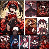 1pc Tokisaki Kurumi Anime Date A Live Poster Art Waterproof Sticker Coffee House Bar Room Wall Decor