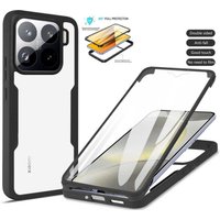 For Xiaomi 15T 14T 13T Pro Anti Fall 360 Fully Wrapped Phone Case For Xiaomi 17 Pro Max 15Pro 14 15 Ultra Transparent Phone Case