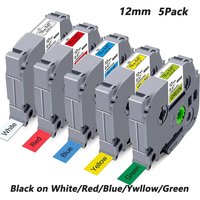 Compatible With Brother Label Maker Tze Tape 12mm 0.47 White TZe-231 TZ-231 P-Touch Tze Black On Whit Tape For PTD220