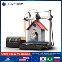 ANYCUBIC Kobra 3 Max V2 Combo 3D Printer Up to 600mm/s Maximum Print Speed Massive Build Volume 500*420*420mm Smart APP Control