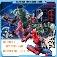 Blokees Spider Man Champion V1 Lite Edition Super Hero Action Figure Blind Box Assembly Model Kit For Adult Collectors Display