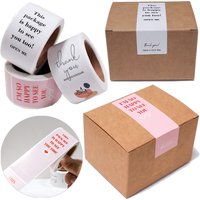 100pcs/roll Thank You Sticker Seal Labels Small Business Gift Decor Sticker Package Sticker Sealing Package Is Happy To See You
