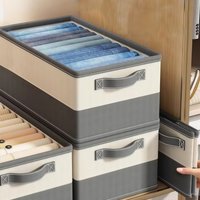 1PC Clothes Organizer Boxes Jeans Pants Sweater Storage Box Cabinets Drawers Divider Storage Basket Wardrobe Underwear Organizer