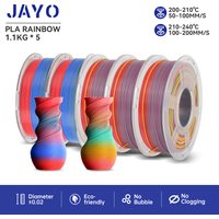 JAYO PLA Rainbow/SILK Rainbow 3D Filament 5.5KG PLA+ 1.75mm Neatly Wound Good Toughness Colorful for FDM 3D Printing Materials