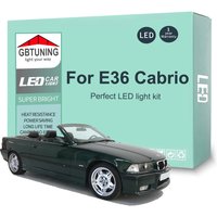 12Pcs LED Interior Light Bulb Accessories For BMW 3 Series E36 Convertible Cabrio 1993-1999 Canbus Car Trunk License Plate Lamp
