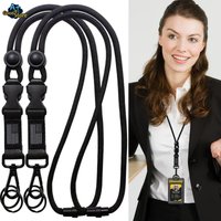 Heavy Duty Removable Badge Reel Holder Keychain Hanging Neck Strap Lanyard Tactical Id Name Card Holder For Outdoor Hiking