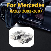 2X LED Car Door Interior Welcome Ghost Shadow Light Accessories For Mercedes Benz W203 C Class 2001 - 2007 R171 R199 W209 W240