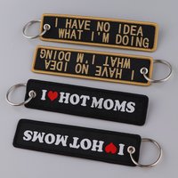 Quotation Cool Key Tag Keychains for Car Motorcycles Keys Holder Keyring Women Fashion Jewelry Accessories Gifts Jet Tag