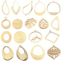 Breloques en forme de goutte en laiton brut, pendentif géométrique pour collier, boucles d'oreilles, accessoires de bijouterie, trouver des fournitures faites à la main, 6-50 pièces