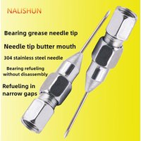 304 Stainless Steel Needle Grease Gun Head Grease Nozzle Grease Gun Accessories Sealed Bearings Refueling Detachable With Rubbe