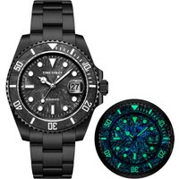 TIME TOKEN New 41mm Luminous Carbon Fiber Dive Watch for Men Luxury Calendar Automatic Mechanical Watch Sapphire Waterproof 100m