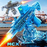 New Model Strobe Firelight MCX Electric Multi Shot Water Gun Automatic Reloading and Powerful Engine Children Water Spraying.