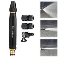 High Pressure Garden Hose Nozzle, High Pressure Water Gun Hose 3 Spray Patterns for Car Washing, Garden Watering, Patio Cleaning