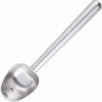 Easyworkz Stainless Steel Long Hollow Handle Coffee Scoop7g Measuring Spoon for Ground Coffee and Loose Leaf Tea, Brushed Silver