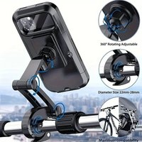 360° Swivel Adjustable Motorcycle Cellphone Holder Universal Bicycle GPS Waterproof Motorcycle Bike Mobile Phone Holder Support